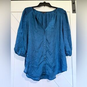 Zac & Rachel Blue Textured Blouse